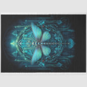 Mousseline Papier de découpage de 2 libellules gothiques (Recto)