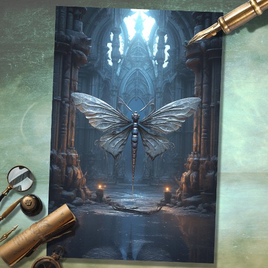 Mousseline Papier de découpage de 3 libellules gothiques