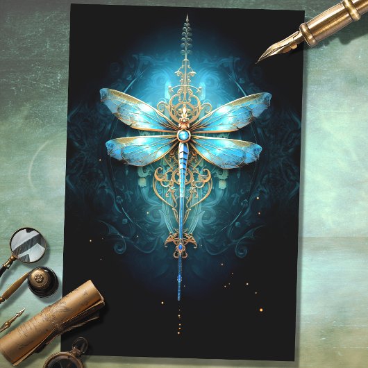 Mousseline Papier de découpage de 4 libellules gothiques