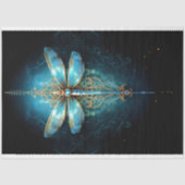 Mousseline Papier de découpage de 4 libellules gothiques (Recto)