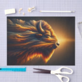 Mousseline Papier de découpage de bison à double exposition m (Artisanat)