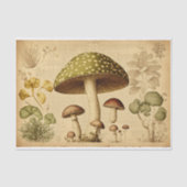 Mousseline Papier de découpage de champignons vintages (Recto)