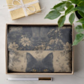 Mousseline Papier de découpage de chat noir (Cadeau)