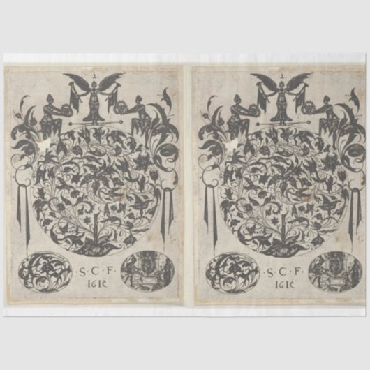 Mousseline Papier de découpage de détails architecturaux (Recto)