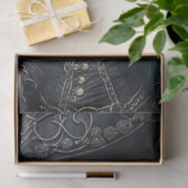 Mousseline Papier de découpage de fille pirate décortiquée en (Cadeau)