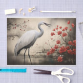 Mousseline Papier de découpage de la grue japonaise 6 (Artisanat)