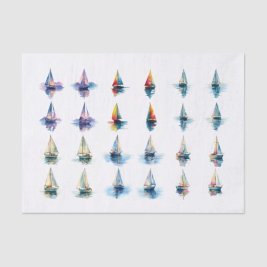 Mousseline Papier de découpage de l'assemblage de bateaux à v (Recto)