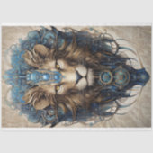 Mousseline Papier de découpage de lion mâle Steampunk (Recto)