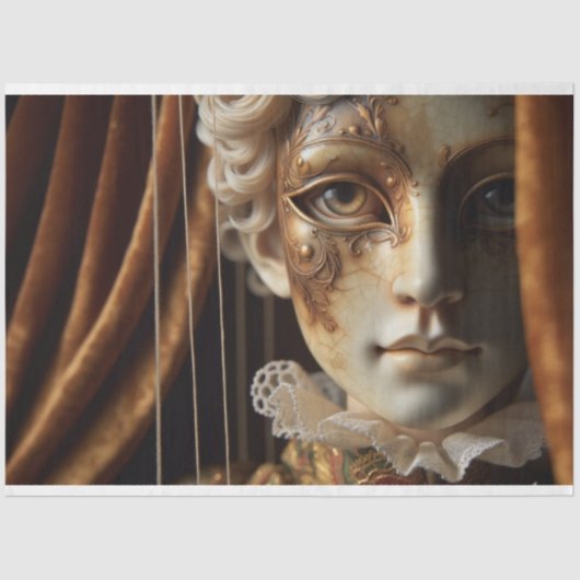 Mousseline Papier de découpage de marionnette masqué | Papier (Recto)