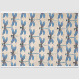 Mousseline Papier de découpage de meubles de libellules bleue