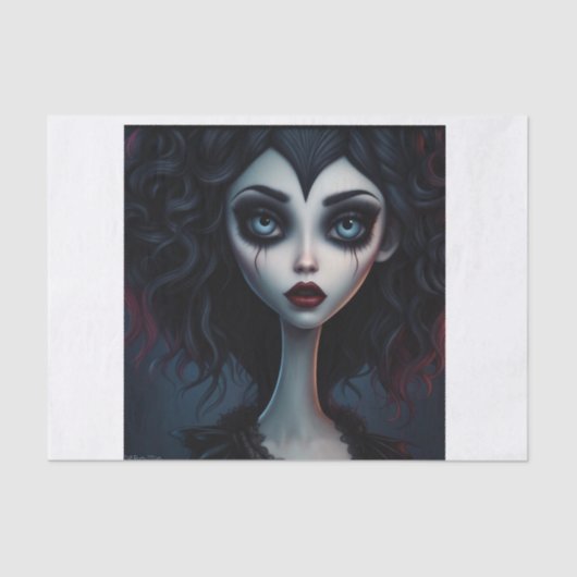 Mousseline Papier de découpage de petite vamp gothique fille (Recto)