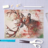 Mousseline Papier de découpage de rennes de Noël (Artisanat)