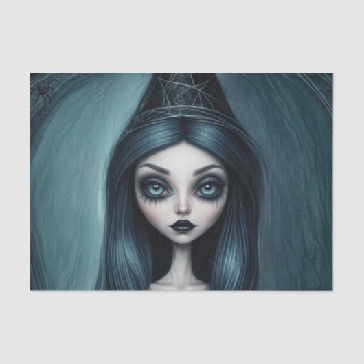 Mousseline Papier de découpage de sorcière de déesse noire (Recto)