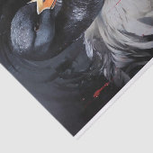 Mousseline Papier de découpage de Swan noir 1 (Détail)