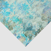 Mousseline Papier de découpage de texte de texture florale bl (Détail)