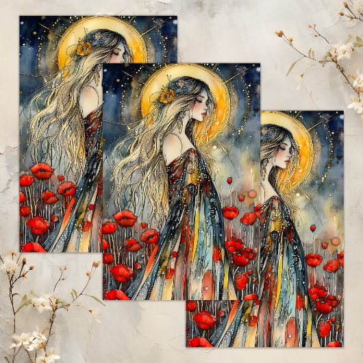 MOUSSELINE PAPIER DE DÉCOUPAGE DE TISSU DE DÉCOUPAGE DES GODD