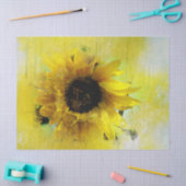 Mousseline Papier de découpage de tournesol d'aquarelle (Artisanat)