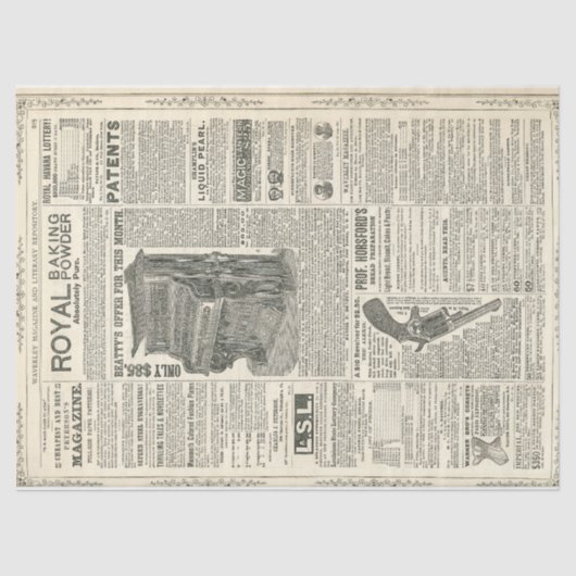 Mousseline Papier de Decoupage d'éphémères (Recto)