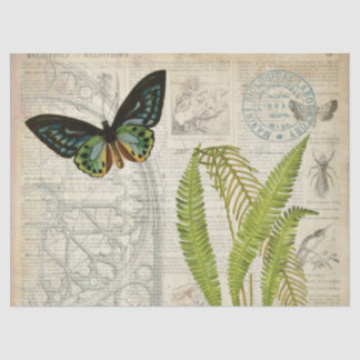 Mousseline Papier de Decoupage d'éphémères de papillon