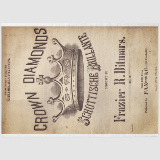 Mousseline Papier de découpage des diamants de la Couronne (Recto)