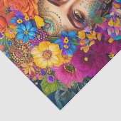 Mousseline Papier de découpage - Design floral moderne gras (Détail)