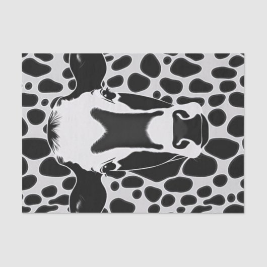 Mousseline Papier de découpage d'impression de vache (Recto)