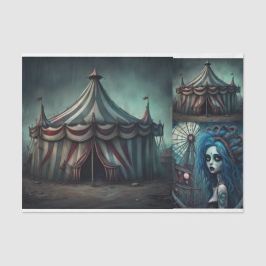 Mousseline Papier de découpage du Carnaval déplaisant (Recto)