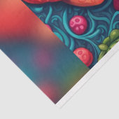 Mousseline Papier de découpage du crâne de fraise d'Halloween (Détail)