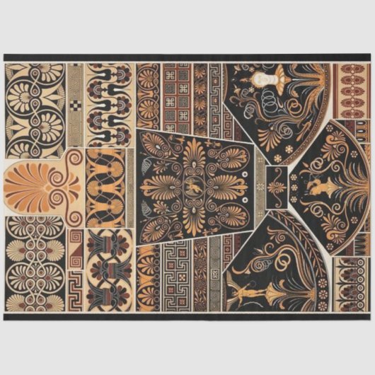 Mousseline Papier de découpage du motif de design grec (Recto)