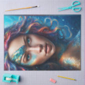 Mousseline Papier de découpage du portrait de sirène (Artisanat)