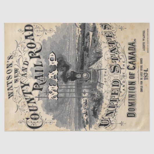 Mousseline Papier de découpage du train en vapeur (Recto)