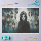 Mousseline Papier de découpage éffrayant fille 2 (Artisanat)