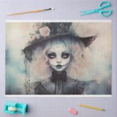 Mousseline Papier de découpage éffrayant fille 5 (Artisanat)