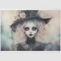 Papier de découpage éffrayant fille 5