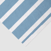 Mousseline Papier de découpage en tissu blanc bleu rayé (Détail)