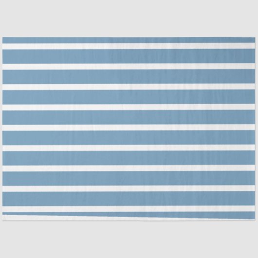 Mousseline Papier de découpage en tissu blanc bleu rayé (Recto)