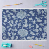 Mousseline Papier de découpage floral bleu et blanc (Artisanat)