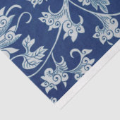 Mousseline Papier de découpage floral bleu et blanc (Détail)