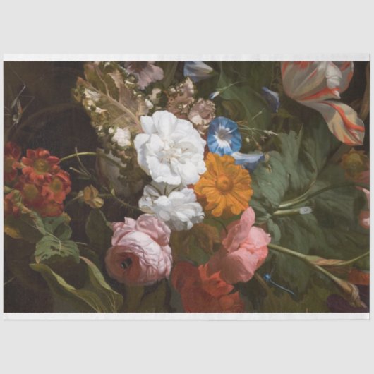 Mousseline Papier de découpage floral d'art fin (Recto)