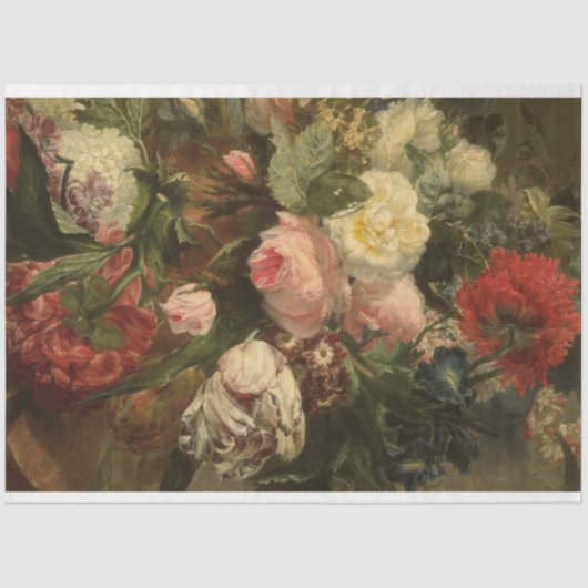 Mousseline Papier de découpage floral d'art raffiné (Recto)