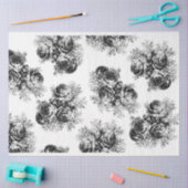 Mousseline Papier de découpage floral noir et blanc (Artisanat)