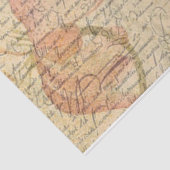 Mousseline Papier de découpage Floral & Script (Détail)