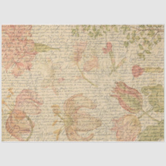 Mousseline Papier de découpage Floral & Script