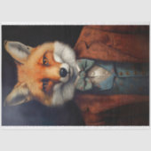 Mousseline Papier de découpage Fox in Suit 1 (Recto)