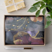Mousseline Papier de découpage français à texture florale vin (Cadeau)