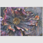 Mousseline Papier de découpage français à texture florale vin (Recto)