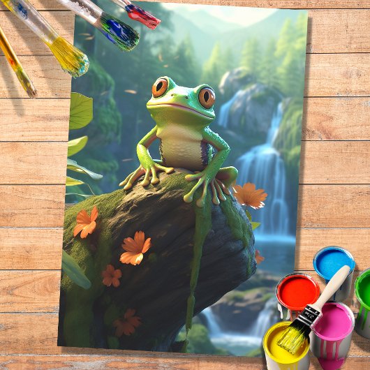 Mousseline Papier de découpage Frog 1