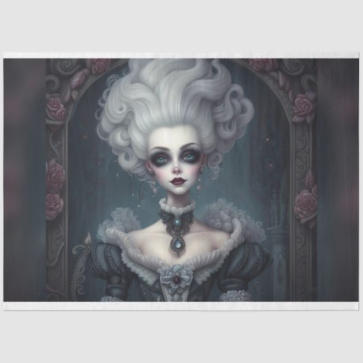 Mousseline Papier de découpage Ghoarly Marie Antionette Hallo (Recto)