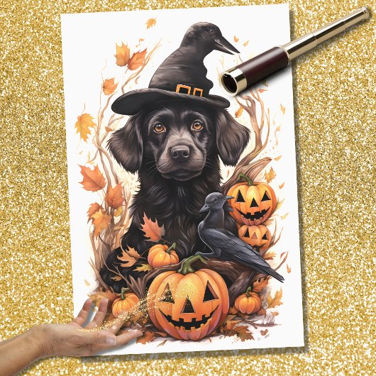 Mousseline Papier de découpage Halloween Chien 4