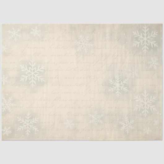 Mousseline Papier de découpage hiver du script de flocage de  (Recto)